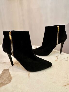 Lanvin Suede Ankle Black Boots Women's Size: 9 | IT 39